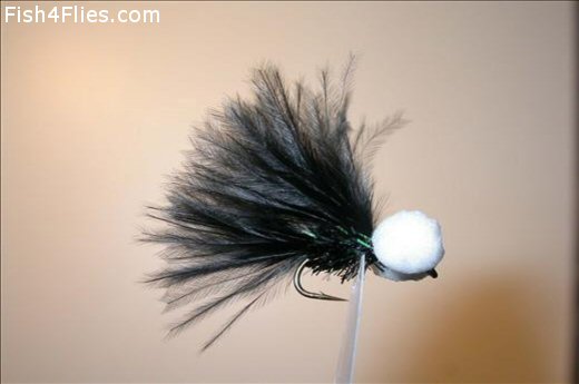 Fish4Flies Black Body and Black Tail