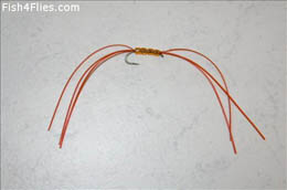 Orange Quad Bead Worm