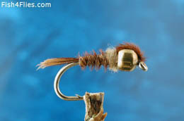 Pheasant Tail Gold Bead