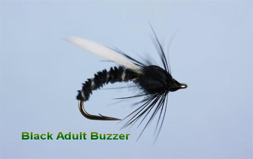 Predator Flies 3-Pack Emerger Black Buzzer Trout Flies (Sizes 10, 12, 14)