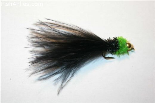 Lures Fishing Flies Size 10 12 pack of Goldhead Black Fritz Silver Wing 