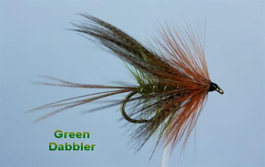3 Olive DABBLER Trout Flies Green HOLOGRAPHIC Sedge Mayfly FLY Fishing Size10,12 