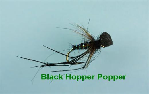 Black Hopper Popper Fly - Fishing Flies with Fish4Flies Worldwide