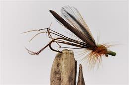 Orange tag dry trout fishing flies size 14 Salmoflies Daddy Goldhead Hopper 